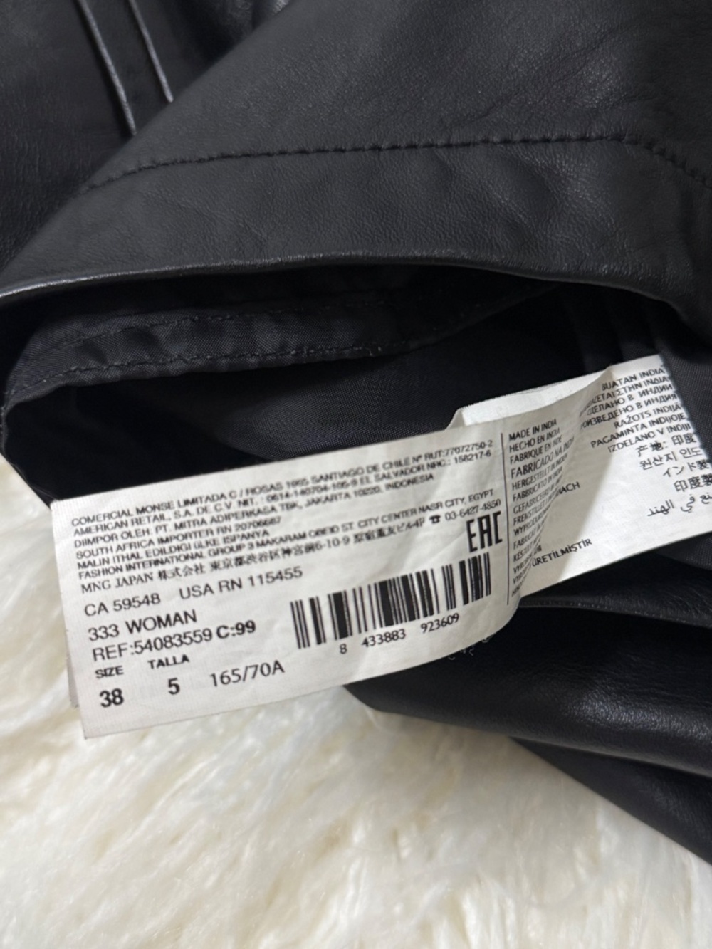 Mango genuine leather shorts size 6 - Picture 9 of 12